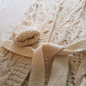 BB Dakota Cream Alpaca Blend Duster Sweater